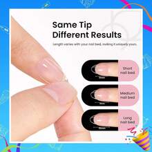 Beetles Gel Nail Kit Short Almond Gift Spree Easy DIY Extension Set Gift For Women - Almond Short 576pcs(Etch-x Nail Kit) - View 9