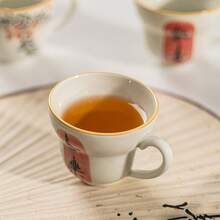 手工冬瓜茶杯，彩绘冬瓜茶杯，女士专属茶杯，防烫茶杯 - 彩色 - 查看 4