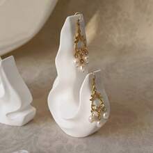 创意石膏火焰首饰展示架，中式吉祥云朵摄影道具，适用于客厅、卧室、婚礼、派对、圣诞节、万圣节、复活节、感恩节、斋月等场合，是生日、乔迁之喜的完美礼物，设计优雅 - 彩色 - 查看 2