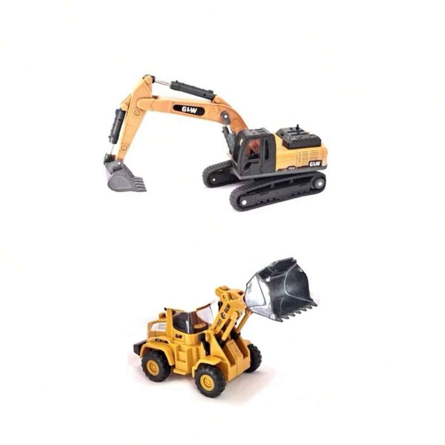 Miniature Tractor, Excavator, Forklift, Crane 1/50 Scale Construction Vehicles - 內含 2 (3) 個套件 - 查看 1