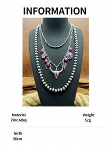 2026新款复古西部牛仔/仿珍珠CCB串珠个性化西部牛仔项链，三层设计，可自由搭配，适合日常佩戴或作为礼物，节日项链 | 波西米亚风格 | 手工制作，波西米亚风格首饰。这是重要节日礼物的完美之选。佩戴后，您一定会收到赞美。请立即将其添加到您的首饰收藏中！如果您满意，请留下五星好评并分享您的美照。 - 西部牛仔風格 - 查看 11