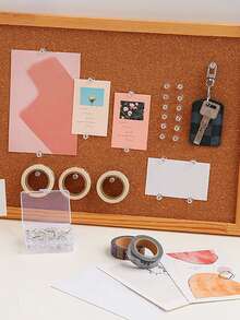 50/100pcs Transparent Map Tacks, Photo Cork Board Push Pins - Nails - View 2