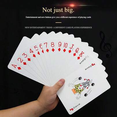 Oversized Creative Playing Cards, Large Size High-Value Cards, Suitable For Leisure Gatherings, Board Games, Mahjong, Funny Paper Cards