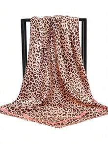 1PC Women's 90*90 Fashion Leopard Print Square Bandana, Summer New Women's Fashion Headscarf, Can Be Used As Belt, Bag Decoration, Ribbon, Headband Or Headscarf, Hairband, Headband, Suitable For Daily Wear - Multicolor - View 13
