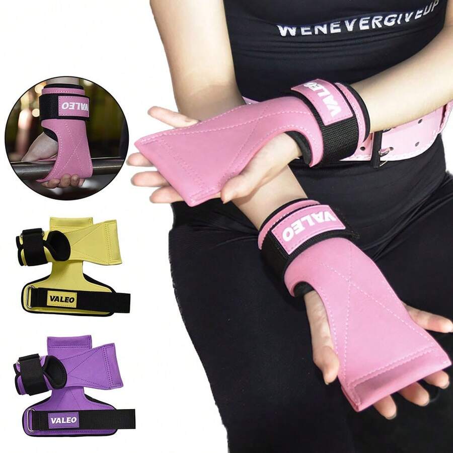 1Pair Gym Gloves Grips Anti-Skid Weight Power Belt Lifting Pads Deadlift Belt Workout Crossfit Fitness Gloves Palm Protection - Multicolor - View 1