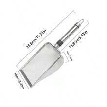 1pc Stainless Steel Mesh Litter Scoop, Long Handle Cat Litter Scooper For Cat Litter Box, Pet Waste Cleanup - Multicolor - View 2