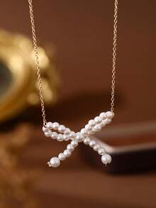 Brogan项链，仿珍珠项链，真空电镀18k金项圈 - 彩色 - 查看 5