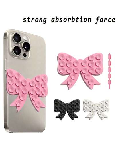 1 pieza Soporte de teléfono con ventosa de silicona, ventosa de silicona en forma de lazo, ventosa de silicona gruesa de doble cara con fuerte succión, pegatina antideslizante lavable para soporte de teléfono móvil, soporte de teléfono con ventosa, agarre de teléfono con ventosa, agarre de teléfono con manos libres, soporte de teléfono para coche, soporte de teléfono para selfie y video, soporte de teléfono con ventosa delgado y ligero, soporte de teléfono para pared, Octobuddy, agarre de teléfono adhesivo, soporte de teléfono adhesivo para teléfono celular, soporte de teléfono, accesorios de teléfono.