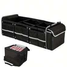 Trunk Organizer With Cooler Bag, Foldable And Adjustable, With 3 Compartments For Camping, Picnics, Everyday Use And Outdoor Activities - A - View 9