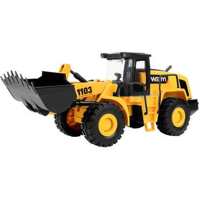 2026 Hot New 16" 1:10 Scale Bulldozer Toy, Front Wheel Loader With Real Working Arm & Bucket, Construction Vehicle Toy With Lights & Sounds, Perfect Gift For Kids Toddlers Boys Girls Ages 3+ – Ideal For Daily Relaxation & Entertainment – New Model