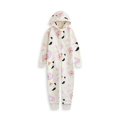  Vanilla Underground X Squishmallows Girls White Onesie | Squishmallows Overall | Officially Licensed Merch