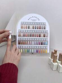 New Magnetic Color Palette Set, Available In 12/24/36/48/50 Colors, Includes Nail Stickers & Number Stickers, Detachable For Color Testing, Acrylic Display Board, Nail Polish Gel Pattern Making, Suitable For Professional Nail Salons And DIY Home Use - Multicolor - View 1