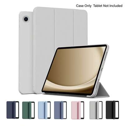 CJIAXIN Funda para Samsung Galaxy Tab A9+/A11+, Cubierta protectora premium con soporte, 7 opciones de color, frente de PC de 3 pliegues, soporte de varios ángulos - Resistente a golpes, duradera | Visualización de varios ángulos | Diseño elegante y duradero, adecuado para trabajo y entretenimiento