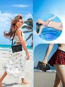 Seka Paul PVC Waterproof Waist Bag, Summer Waterproof Phone Storage Pouch, Back To School Essential, Suitable For Swimming, Water Park, Beach, Summer Vacation Must-Have, Travel Essentials, Vacation Essentials - Multicolor - View 8