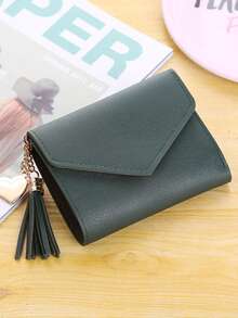 Customized Heart-Shaped Tassel Wallet, Personalized Text Women's Card Holder, Bridesmaid Gift, Newlywed Gift, Perfect Gift For Girlfriend - Multicolor - View 15