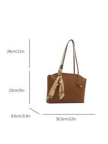 New Design Luxurious Graphic Versatile Women Shoulder Tote Bag, New Fashionable Big Bags Women , Office - Nâu 4 - Xem 9