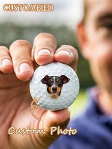 Customized Pet Photo Golf Balls, Personalized Image Golf Balls, Custom Graphic Golf Ball Set, Personalized Pet Portrait Golf Balls, Customized Name And Photo Golf Balls, Unique Golf Accessories For Men And Women - Multicolor - View 3