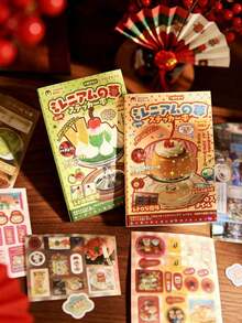 15张复古风格贴纸 - 千禧幻想笔记本，日式/ins甜点风格装饰贴纸，趣味游戏贴纸 - 独特涂鸦贴纸，适用于水瓶、汽车、电脑、吉他、自行车、摩托车、滑板、头盔、行李箱、日记本和相册 - 趣味DIY创意玩具 - 彩色 - 查看 17