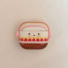 Cute Cartoon Strawberry Cream Cake Smiling Face Design Fashionable Full Coverage Earphone Case, Suitable For Airpods 4th/3rd/Pro/Pro2/2nd/1st/Pro 3rd Generation Earphone Case - Multicolor - View 12