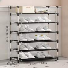 Estantería para zapatos de 4 a 7 niveles, con gran capacidad, reforzada, de estilo sencillo para la entrada, organizador de zapatos multinivel a prueba de polvo para el hogar y la dormitorio, organizadores de zapatos, organizadores de zapatos para armario, organizador de zapatos colgante, organizador de zapatos sobre la puerta - Multicolor - Ver 30