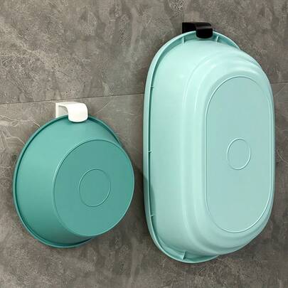 1 pièce Étagère de rangement pour lavabo de salle de bain, organisateur mural sans perçage pour meuble-lavabo, support suspendu pour lavabo de toilette, crochet multifonction pour la cuisine