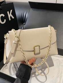 时尚百搭复古通勤女式单肩斜挎包 - 彩色 - 查看 3