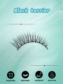 7 Pairs Natural Lashes Wispy Cat Eye Lashes 14mm False Eyelashes Natural Look Strip Lashes Thin Black Band Soft Eyelashes 3D Volume Lashes C Curl Eyelashes - Black - View 8
