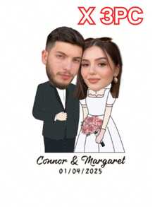 1/3/5pcs Custom Creative Wedding Keychain With Personalized Acrylic Photo Portrait - Customize Couple Photos And Text, Personalized Photo Keychains, Wedding, Anniversary, Valentine's Day Gifts - Multicolor - View 21