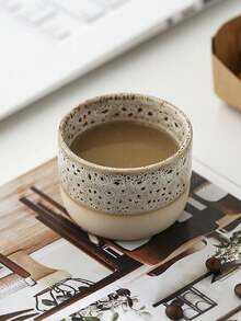 1pc 110ML Saudi Concentrated Coffee Cup, Creative Ceramic Tea Cup, Kiln-Fired Glaze Cup, Gift For Father's Day, Mother's Day, Friends, Colleagues - Multicolor - View 6