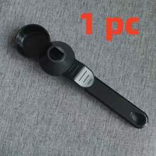 1/2 Cup Coffee Spoon, Long Handle, Large Capacity, Leak-Proof Round Spoon - Black - View 7