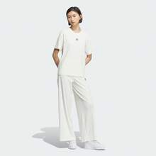 Adidas Originals Áo thun nữ tay ngắn ESS WR TEE, kiểu dệt kim không cổ TKD1862 - trắng - Xem 4