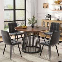 Dining Table & Chair Sets - Multicolor + MDF + Metal-1 - View 12