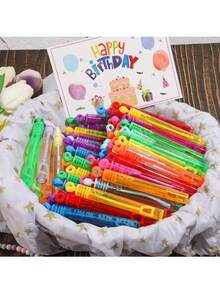 6/12/24/48支装随机迷你试管泡泡水便携式泡泡棒不易碎泡泡玩具（空管，不含泡泡液） - 彩色 - 查看 4