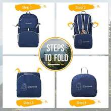 ZOMAKE Lightweight Packable Backpack 35L, Light Foldable Backpacks Water Resistant Collapsible Hiking Bag, Compact Folding Day Pack for Travel Camping(Navy Blue) - ColorB - Ver 4