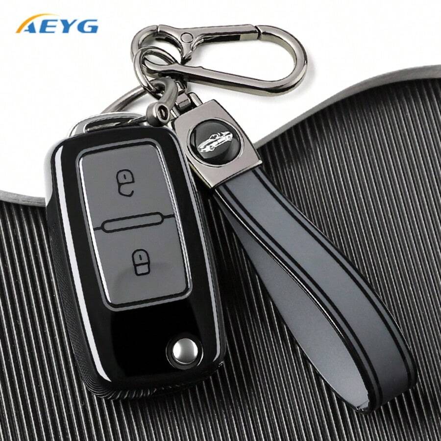 适用于高尔夫UP、Polo、T5、Caddy、途观、甲壳虫、EOS、捷达等车型的TPU保护钥匙扣套 - 大眾A款 - 查看 1