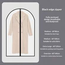 5个透明衣物防尘袋,防水PEVA材质悬挂式衣物收纳袋,可水洗整理袋 - 彩色 - 查看 15