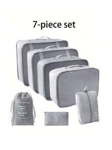 9pcs Travel Packing Cubes Set - Large Capacity Multifunctional Zippered Storage Bags, Handheld Travel Bag, Storage Bag, Mesh Bag, Shoe Bag, Bottle Sleeve, Drawstring Bag, Universal Bag, Luggage Bag, Underwear Storage Bag, Hospital Bag, Shirts, Underwear, Clothing - Multicolor - View 13