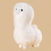 1个26厘米毛茸茸的羊驼毛绒玩具，可爱的羊驼玩偶，柔软的填充动物枕头，适合作为儿童生日礼物 - 彩色 - 查看 4
