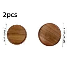 2pcs Rosewood Serving Tray, Bamboo & Wood Platter, Cold Cut Cheese Board, Appetizer Plate For Meat, Cheese, Bread, Fruit, Vegetables, Home Use (Rosewood) - Acacia Wood Pallet - View 19