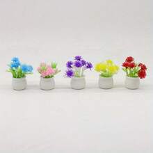 Plantas falsas en miniatura, flores en miniatura para manualidades, plantas y flores falsas a granel para paisajismo de casa de muñecas, bonsái, adornos y manualidades (estilo clásico) - Multicolor - Ver 4