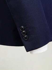 Men's Business Casual Blazer, Single-Breasted Notch Lapel Single Piece Suit Jacket - Navy Blue - View 7