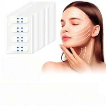 40/32/20/8 piezas Cinta para levantamiento facial, Máscaras faciales de elevación y tensado instantáneo, Cintas para levantamiento facial invisible, Pegatinas para eliminar arrugas, Tiras reafirmantes sin costuras de color beige claro para reducción de arrugas en los ojos y papada doble - Multicolor - Ver 10