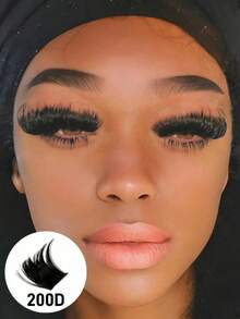 100 cặp mi giả D-Curl tự làm, 200 cặp mi giả D-Curl 0.07mm 10-18mm hỗn hợp tự nhiên, mi giả dày dặn, mi xoăn riêng lẻ, mi dài mảnh, mi mọc như hoạt hình, phù hợp cho người mới bắt đầu sử dụng tại nhà, 100 cặp mi giả siêu dày, 100 cặp dung lượng lớn - D - Xem 5