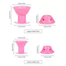 10支粉色和蓝色硅胶卷发棒，无热设计保护头发，便携易用，可打造短发和中长发的自然卷发，适合居家和旅行，浴室配件，发夹，发饰 - 多色 - 查看 4