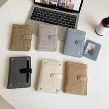 Portapassaporte de mezclilla. Nueva cartera minimalista de estilo coreano multifuncional, portaboletos, estuche para ID y pasaporte para mujeres, adecuado para viajar al extranjero. Funda para pasaporte ligera, impermeable, portátil, esencial para vacaciones y accesorios de viaje - Multicolor - Ver 6