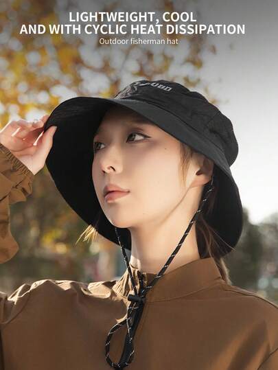  TOSUOD Foldable Fishing Hat, Quick-Dry Outdoor Hiking Cycling Sun Hat, UV Protection Unisex Sunhat