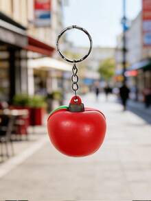 1pc Mini Banana & Strawberry Simulation Fruit & Vegetable Keychain Pendant Stress Ball - Multicolor - View 11