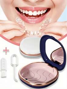 Hộp đựng dụng cụ chỉnh nha di động có gương, nhỏ gọn và thời trang, thích hợp cho niềng răng, khay chỉnh nha, dụng cụ giữ răng, tiện lợi khi đi du lịch. - Nhiều màu - Xem 9