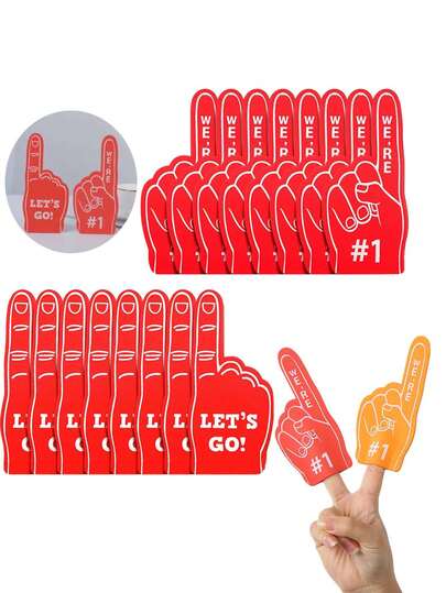 12pcs Mini Finger Football Party Favors, #1 Sports Mini Finger Football Party Supplies, Basketball, Baseball, Soccer, Cheerleading Gifts, Suitable For Sports Events, Matches, Baby Parties And Birthdays, World Cup Gift Choice (Red)