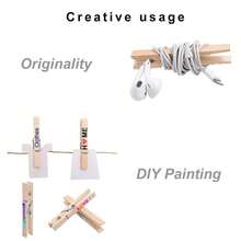 10/30/50pcs Wooden Clothes Pins, Approx. 7.2cm/2.8in Length - Multicolor - View 3